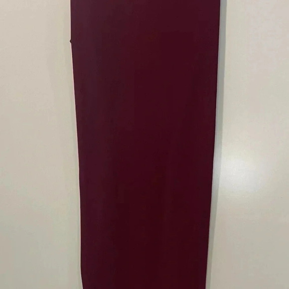 Norma‎ Kamali Burgundy Jersey Knit Tie Waist Dress Womens Size Large (509) - Picture 3 of 7